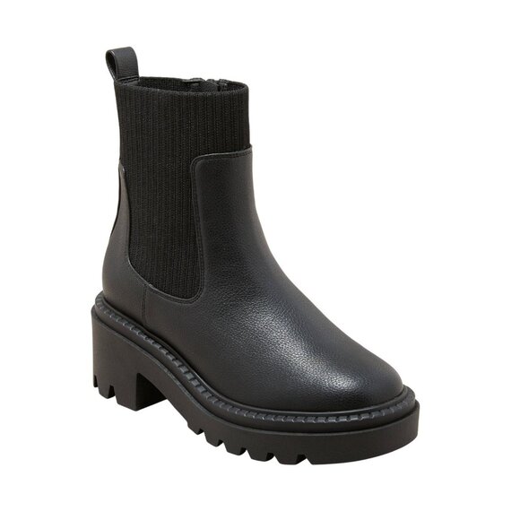 NWT Universal Thread Kyrie Chunky Heel Ankle Sock Boots 90973981 Black 9.5M - Picture 1 of 10